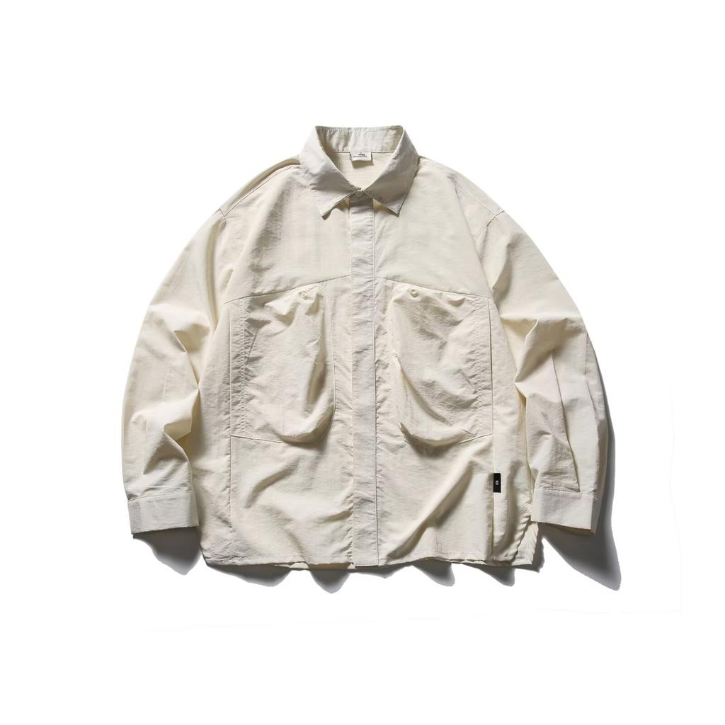 Xbro Japanese-Style Retro Solid Color Multicolor Minimalism Versatile Spring and Autumn Basic White Long Sleeve Shirt Blouse for Commuting Men and