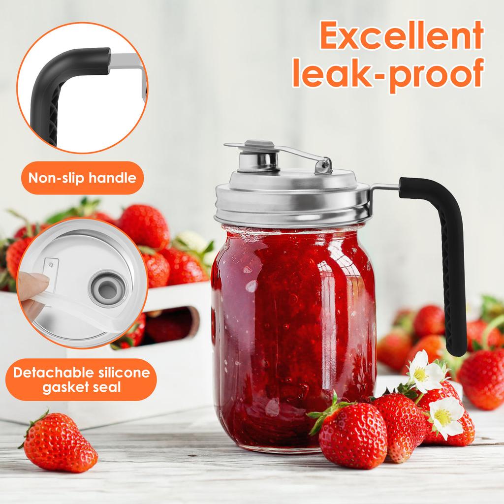 2 To 4PCS Mason Jar Lids Regular 8.6/9cm Wide Mouth Canning Lids Reusable Metal Canning Jar Leak-proof Split-Type Canning Caps