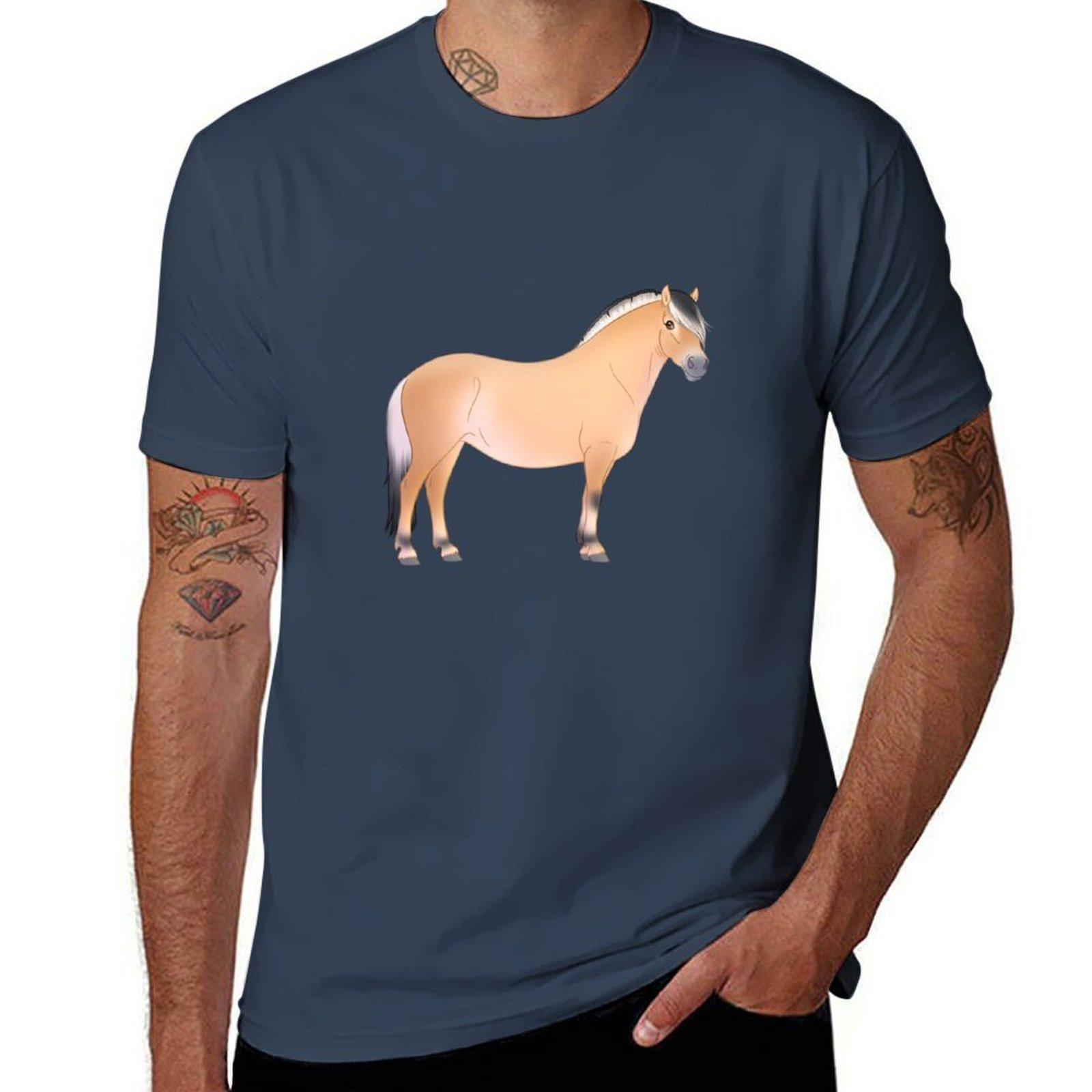 cute cartoon Fjord horse TShirt Sun Protective Outdoor Tee Top S