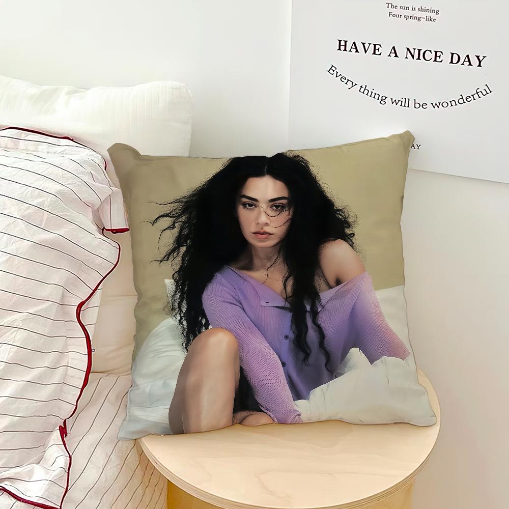 Cool Green Art Singer CCharli Xcx Brat Comfortable Soft Pillowcase Hogar Sofa Living Room Home Bedside Decor Pillowcovers Gift
