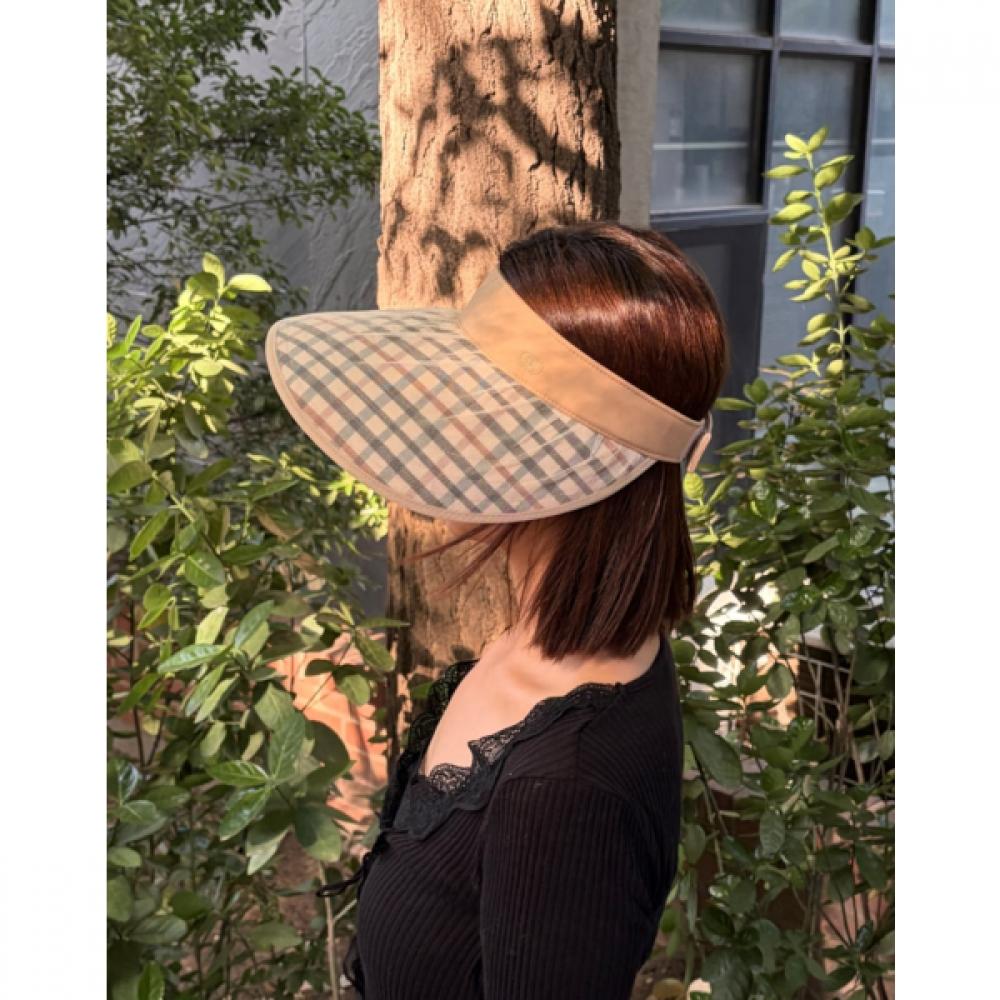 Daks Packable Face Cover Lace Check Pattern Sun Cap Dche6e310mu Single option