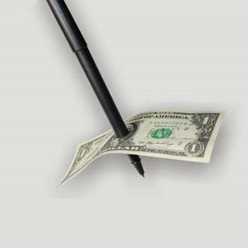 Penetration Magic Tricks Pen Thru Dollar Close up Magic Deluxe Pen Through Dollar Bill Magic Mentalism Illusion Gimmick Props