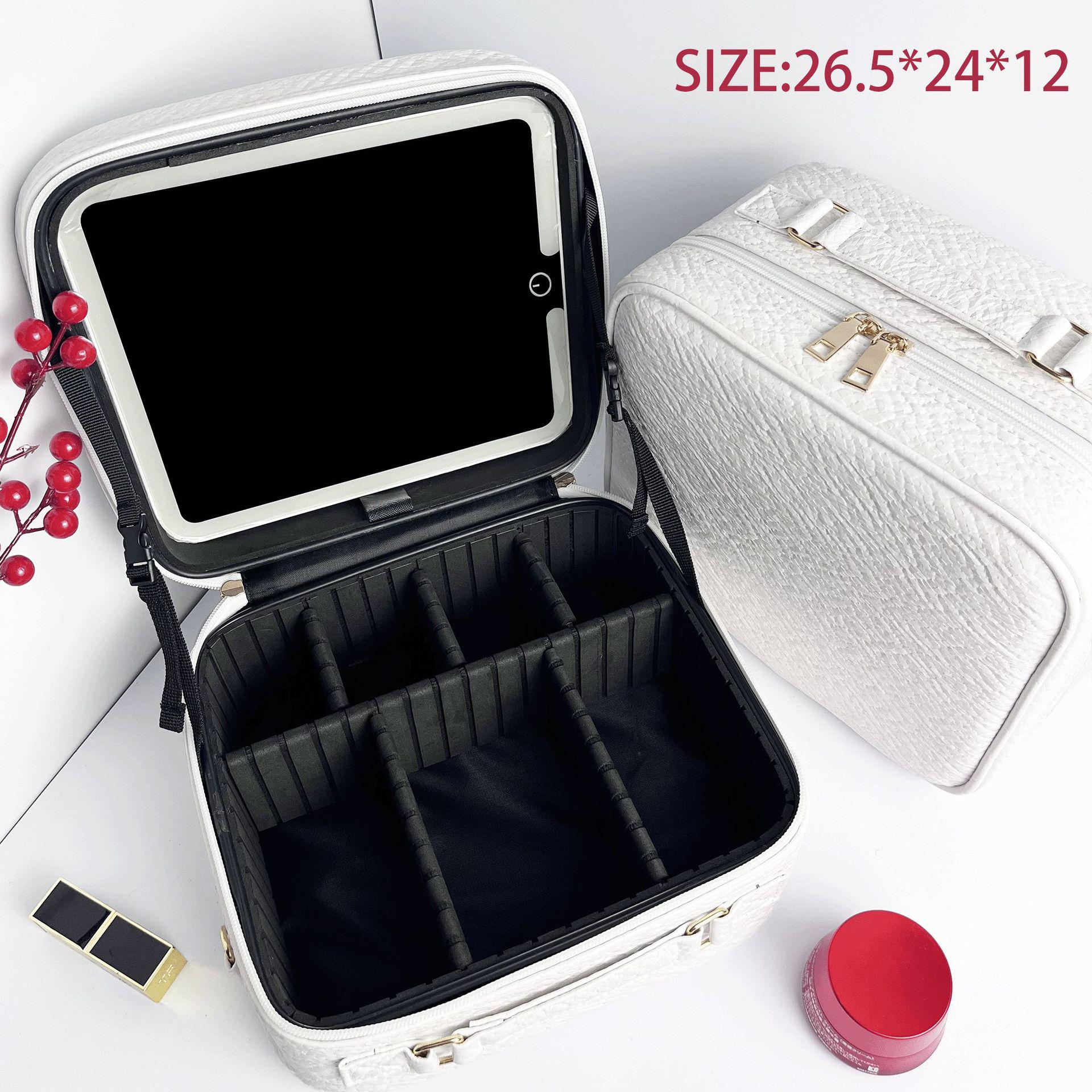 

Светодиодная косметичка для путешествий большой вместимости и зеркало для визажистов