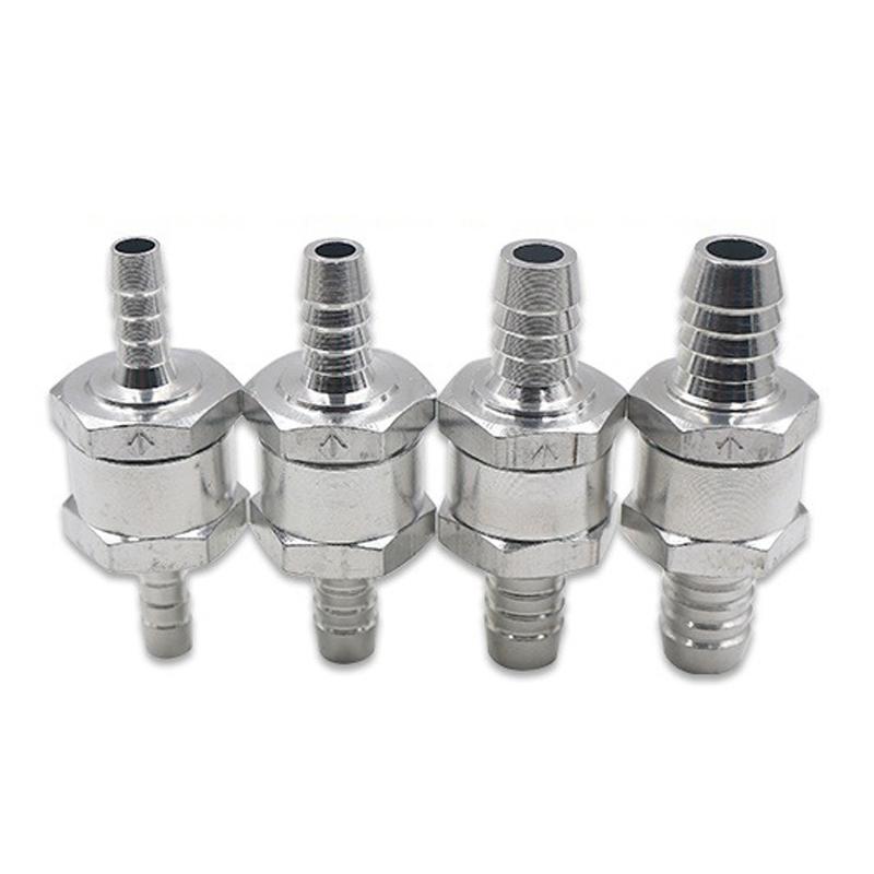 One-way Valve 6/8/10/12/14/16mm Aluminium Alloy Check Valve for Diesel, Petrol, Water Hand Pumps Oil Supply Fittings