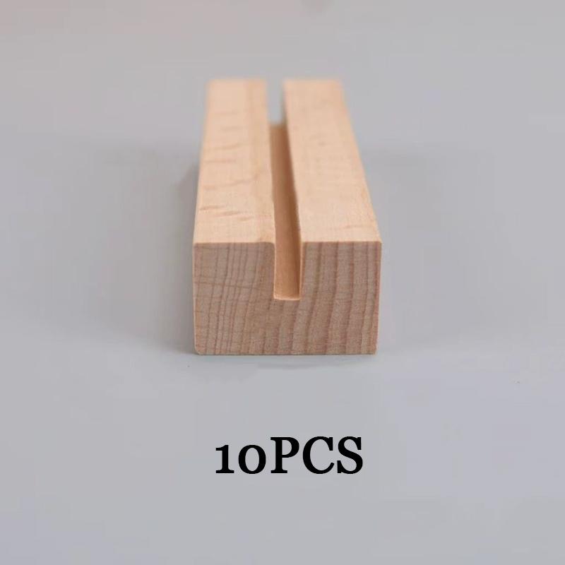 

WTEMPO Wedding Birthday Party Wood Place Card Holders DIY Sign Holders Table Number Holder Stands Picture Holders Name Card Holders 10*3*2cm*10pcs