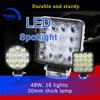Car Led Bar Worklight Mini 16Smd Round Square Work Light 12V Auto Light Fog Lamp Off Road For Atv Suv Spotlight