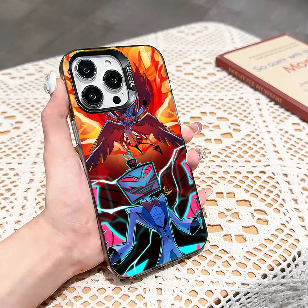 C-Cartoon h-Hazbin Vox H-Hotel  Phone Case For iPhone 17,16,15,14,13,12,11 Plus,Pro Max,XS,Colored silver phone case iPhone17