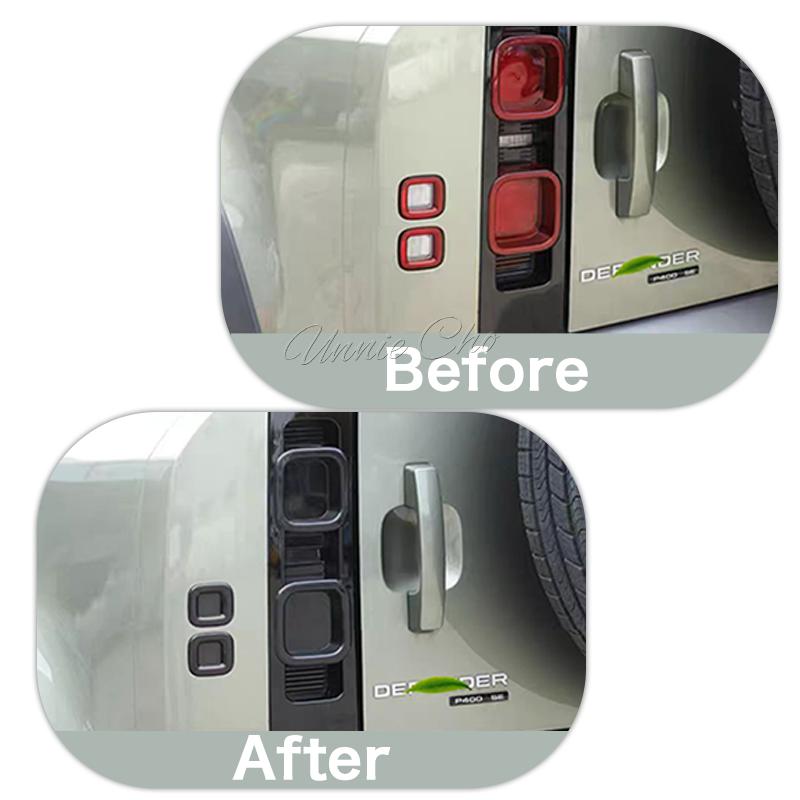 For Defender 90 110 Modification Accessories Black Edition L663 -2025 Tail Light Cover for Rear Fog Light Protector