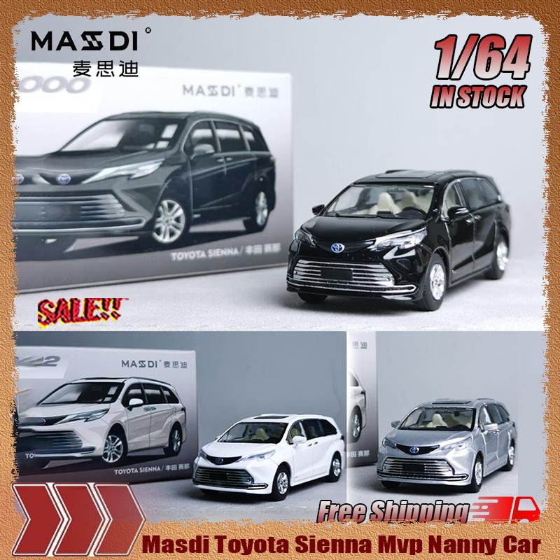 Stock 1:64 Toyota Sienna Home Mvp Series Simulation Alloy Micro Diecast Integrated Car Model Customization Toy Gift Ornament