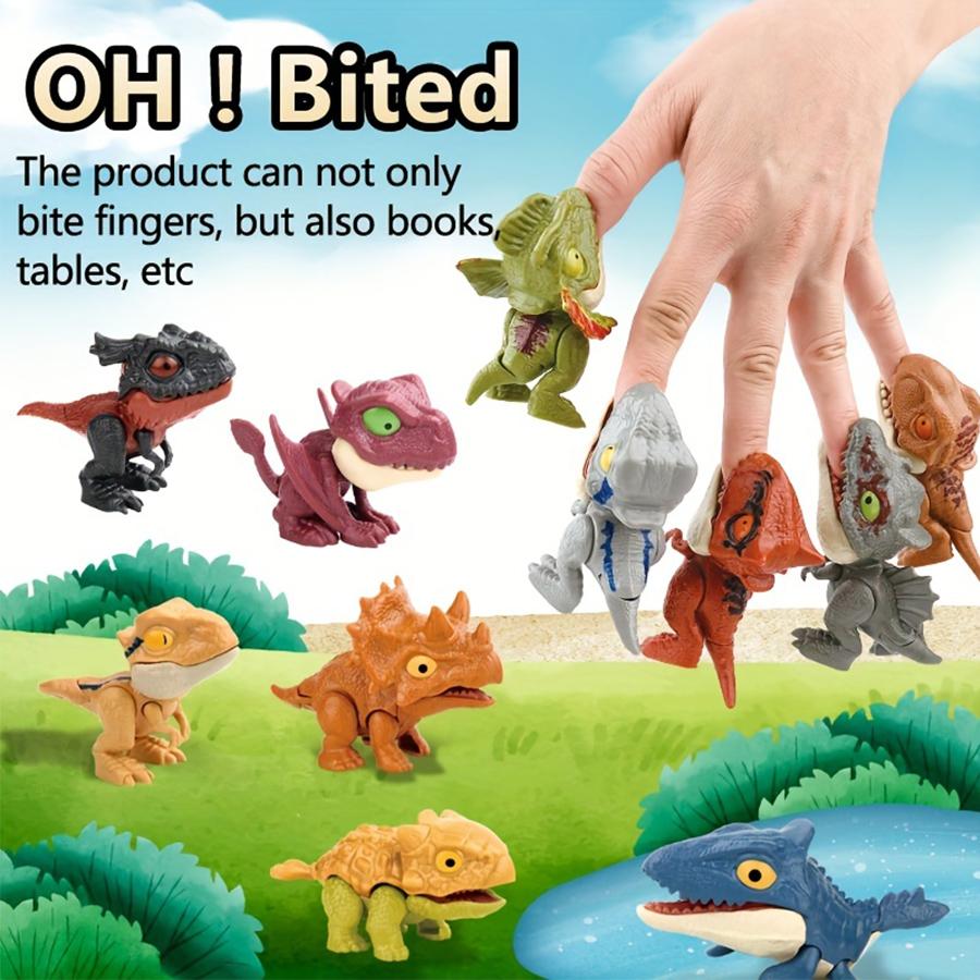 5/6/8PCSCute Finger Dinosaurs Set - Multiple Play Ways & Styles, Realistic Simulation for Childrens Creative Fun and Education