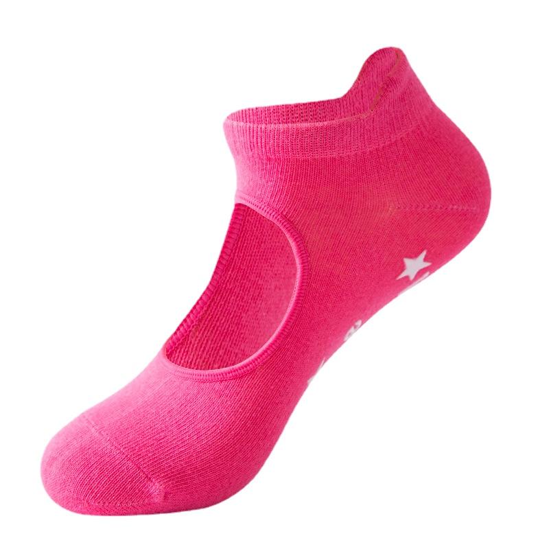 Women's Non-slip Yoga Socks Indoor Sports Fitness Socks Solid Color Dance Training Socks
