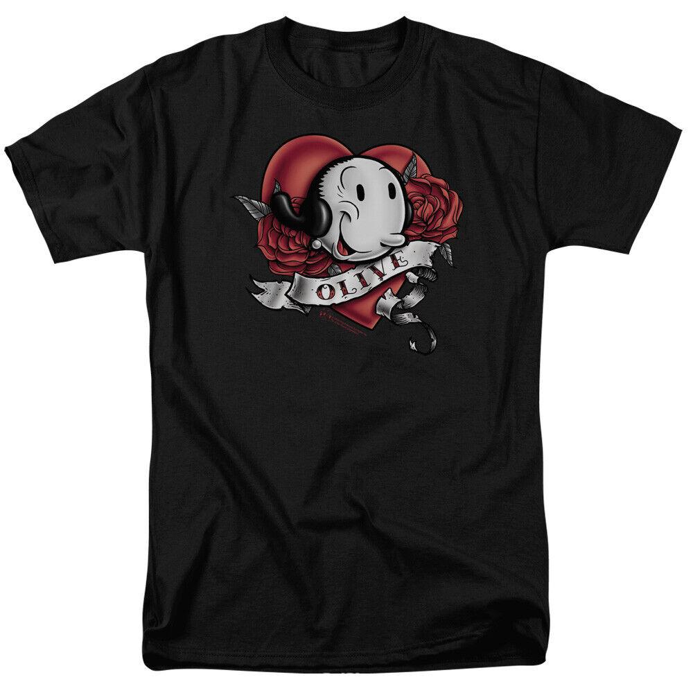 26 Popeye Olive Tattoo T Shirt Licensed Comic Book Cartoon Tee Black Unisex T-Shirt XXXXL