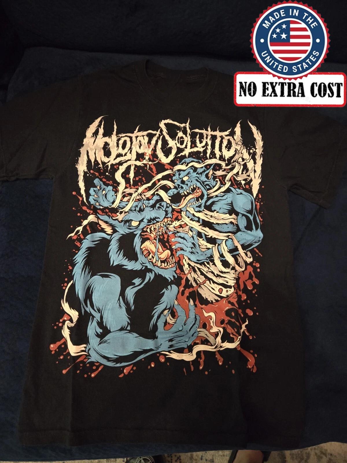 Vintage T Shirt S-5XL MOLOTOV SOLUTION deathcore Band NP012 FREE SHIPPING M