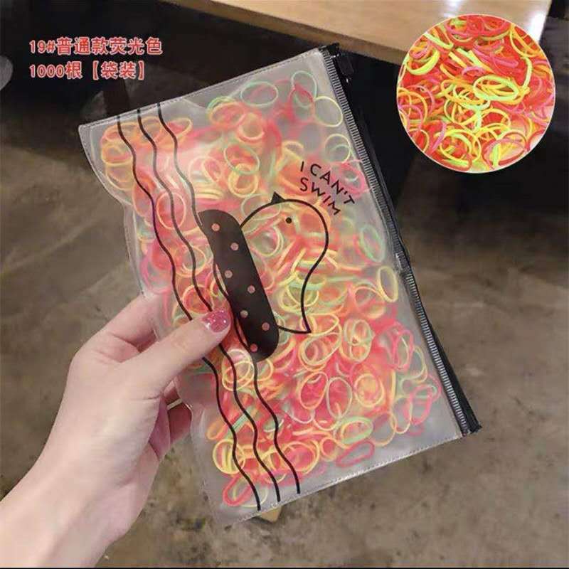 

1000 шт./пакет Высокая эластичность Девочка Завязывает Волосы Резинками DIY Резинки Разноцветная Повязка для Волос для Девочек Резинка