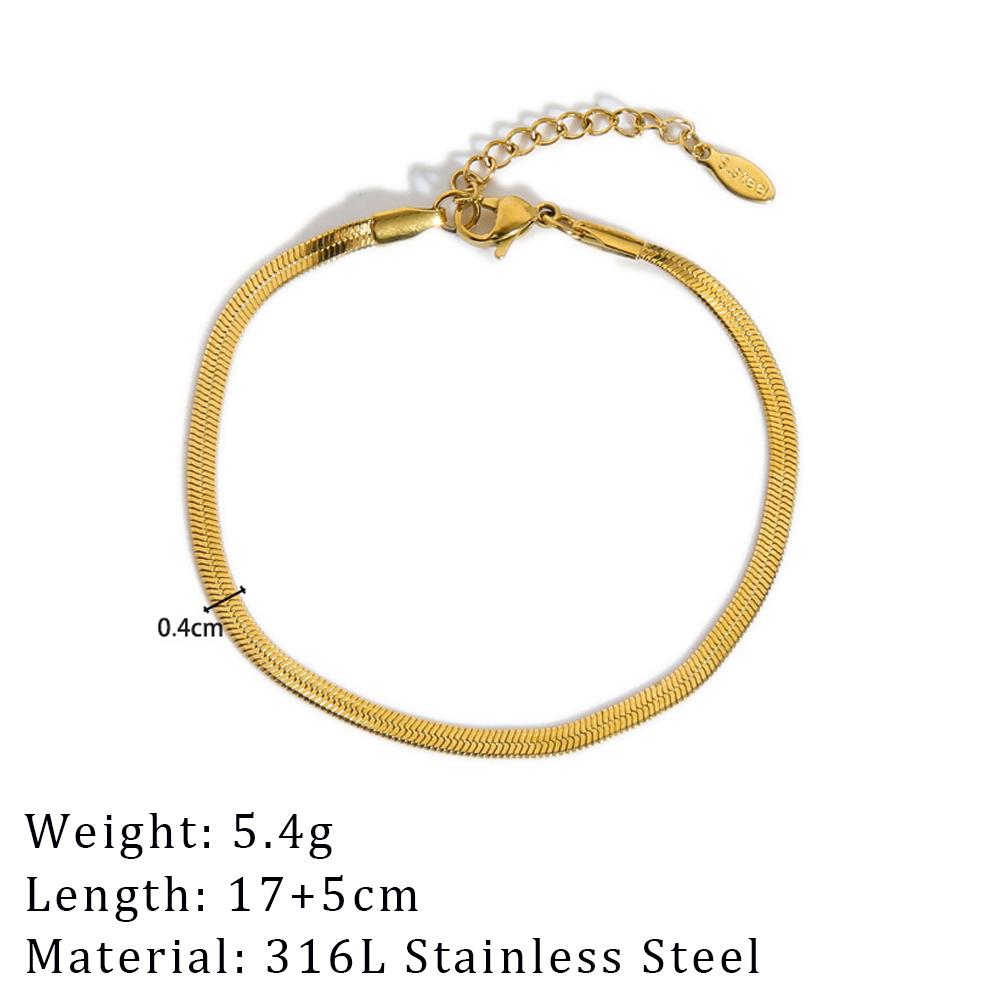2024 Neues breites klobiges verdrehtes Armband für Damen Goldfarbe Edelstahl Gliederkette Kubische Kette Armreif Geschenk