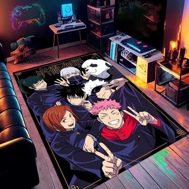 Jujutsu Kaisen Pattern Carpet - Anti-slip Kitchen and Outdoor Carpet, Home and Bedroom Decoration, Birthday Gift