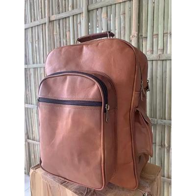 Vintage τσάντα πλάτης messenger από δέρμα κατσίκας, αυθεντική τσάντα σάκος για λάπτοπ