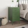 VidaXL Table de Chevet, Armoire de Lit avec Pieds, Table de Nuit avec Tiroirs, Armoire de Nuit Chambre à Coucher, Vert Olive 843086