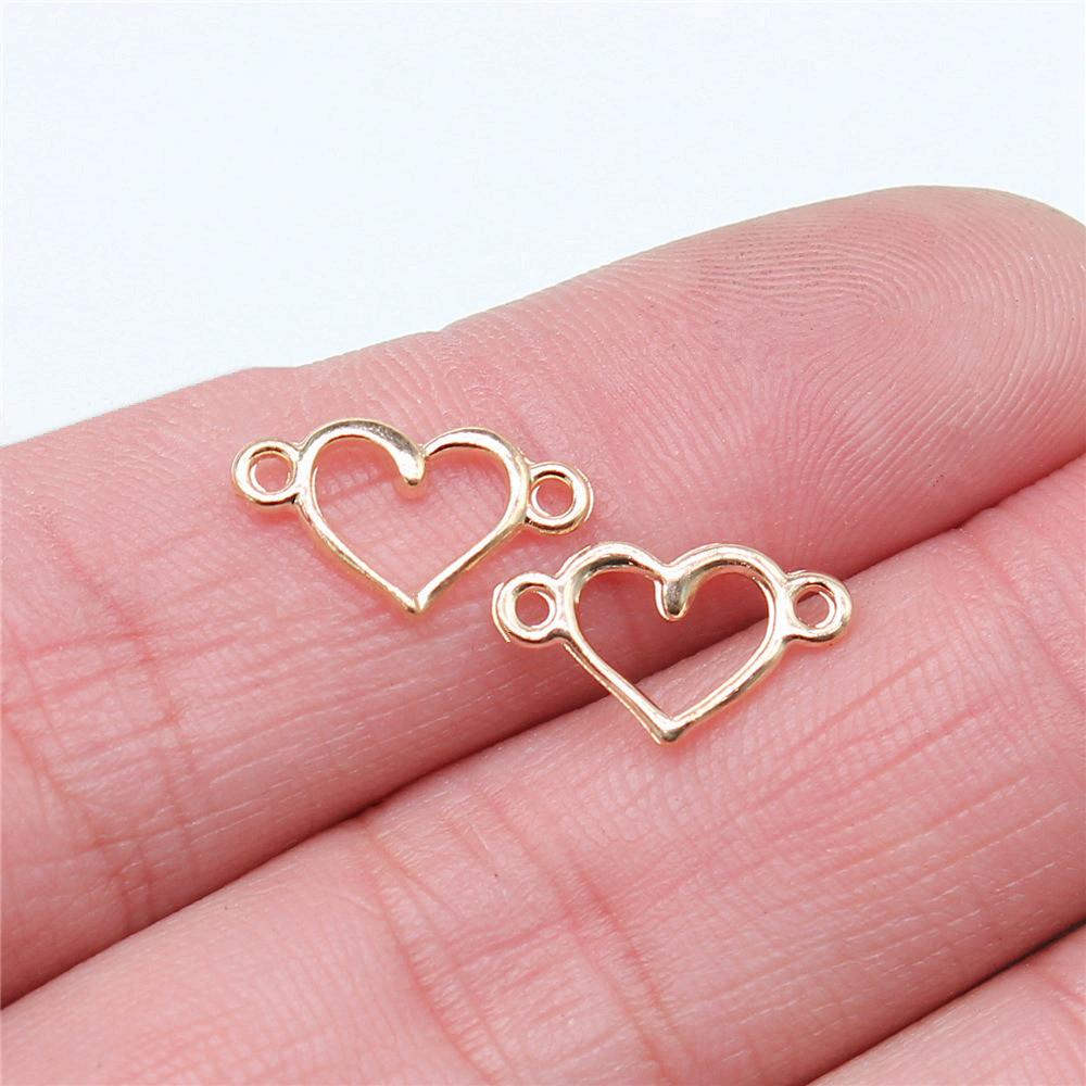 Heart Connectors Love Symbol Antique Bronze Zinc Alloy Jewelry Making DIY Jewelry Making Style Pendant Connectors