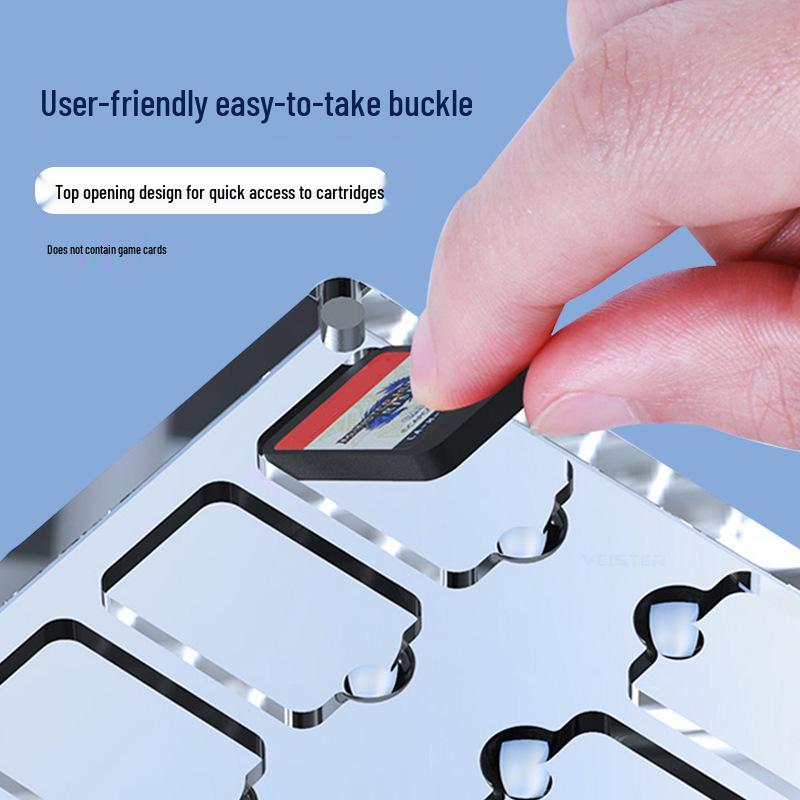 Magnetic Acrylic Transparent Storage Box for Switch Game Cartridge Cards