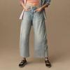 Women's Fashionable Solid Color Washed Versatile High Waist Loose Straight Leg Jeans Pants
