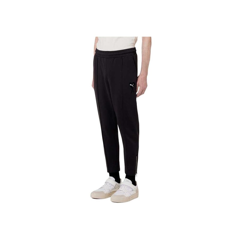 Puma X Ami Co-Branded Collection Knit Track Pants With Heart Logo Men Bottoms Black 534298-01