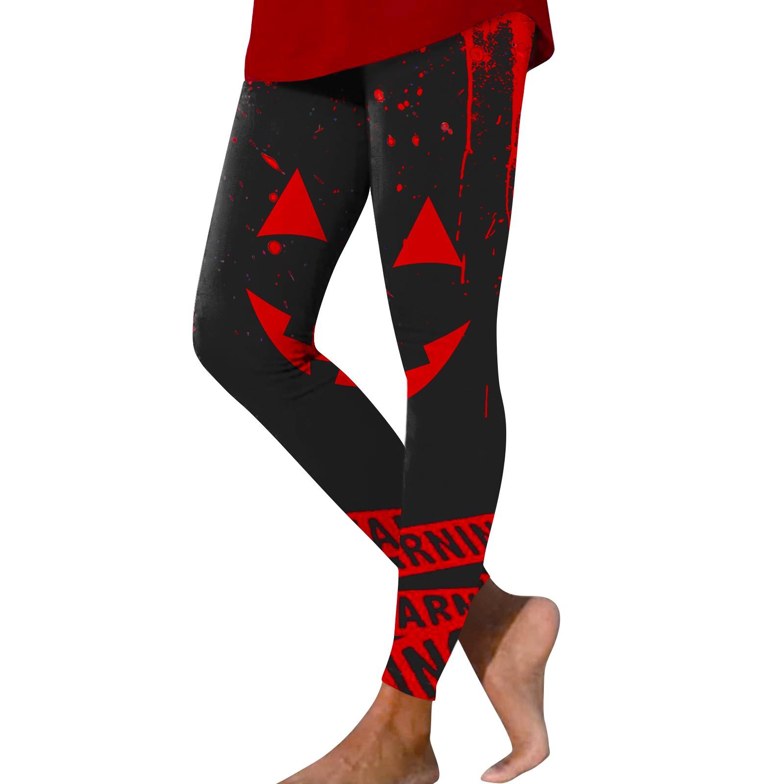 

Women s Casual Fashion Outdoor Halloween Printed Slim Elastic Yoga Pants Cropped Pants XXL бежевий
