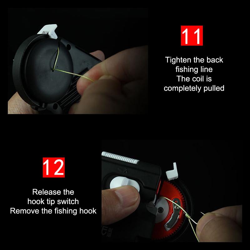 Electric Fast Tie Fishing Hooks Collect Roll Fishing Line Tying Device Automatic Portable Fishing Hook Tier Machine