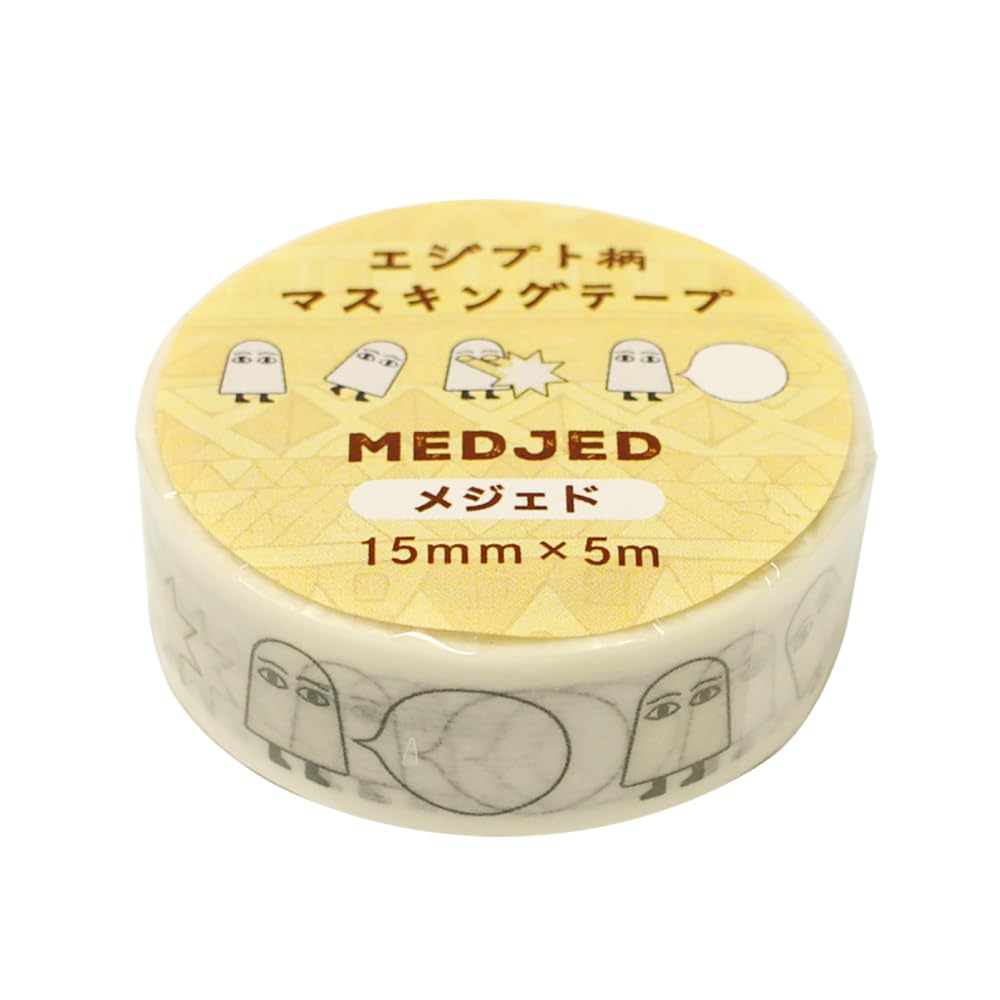 TOHKIN Egyptian Masking 1 15mm Wide x 5m Long Tape, Medjed, EGY-MT1, Roll,