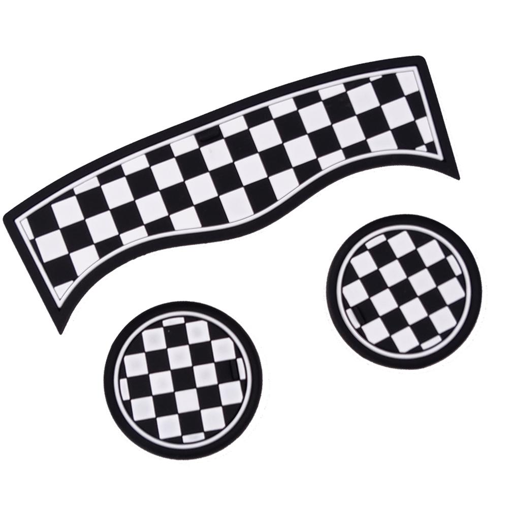 3Pcs Union Jack Car Cup Coffee Cushion Storage Auto Non-slip Mat Pad Accessories For Mini Cooper Clubman F55 F56 F60 F54 F57