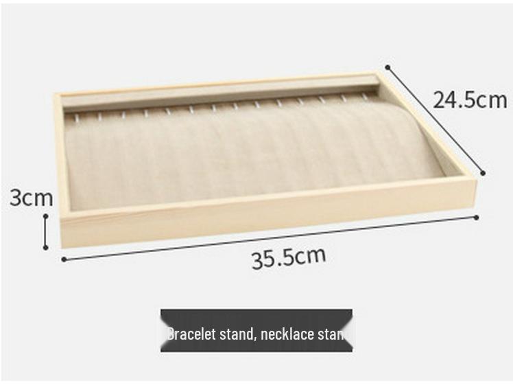 Minimalist Solid Wood Jewelry Display Tray for Rings, Necklaces, Bracelets, Watches, and Bangles