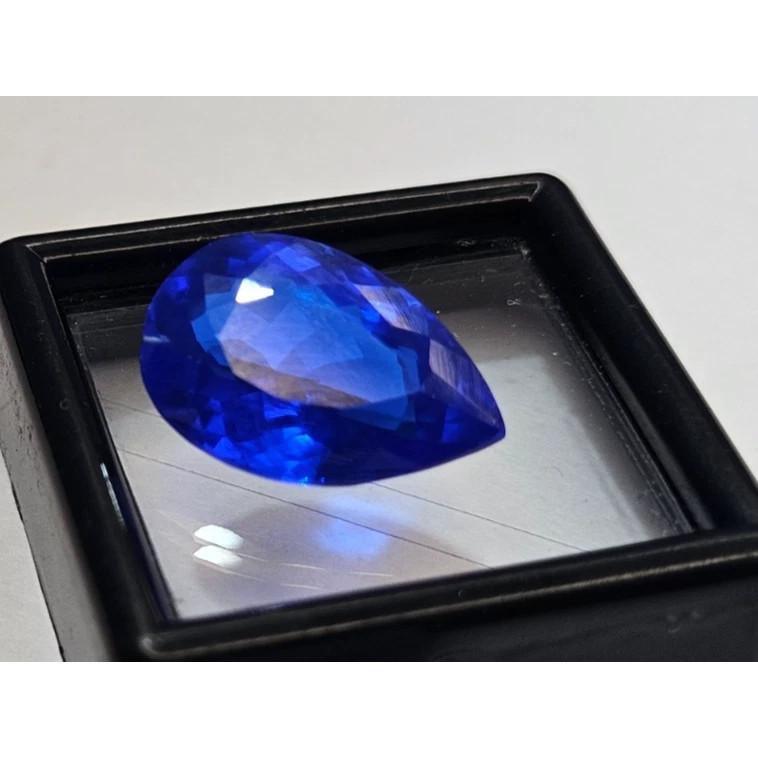 Stunning Sapphire Blue Natural Pear Cut 8-9 Ct Certified Loose Gemstone