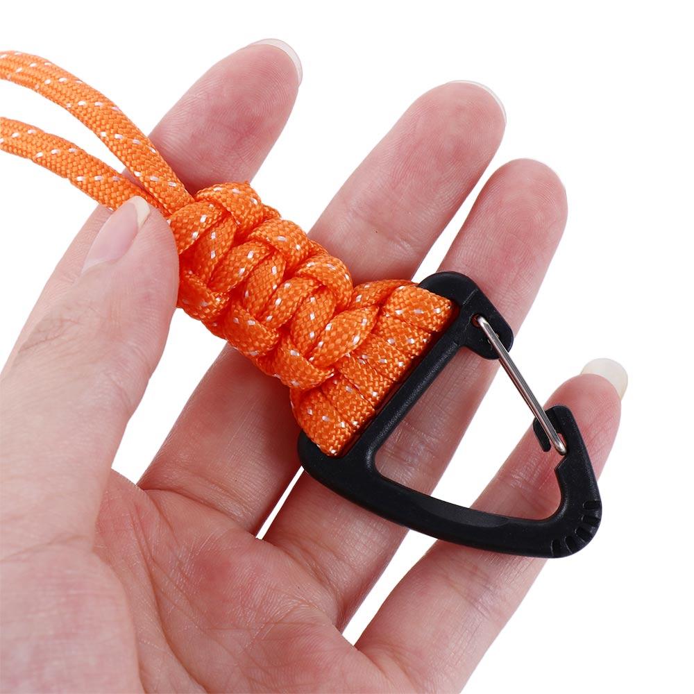 Survival Backpack Triangle Buckle High Strength Camping Hiking Key Ring Paracord Lanyard Keychain