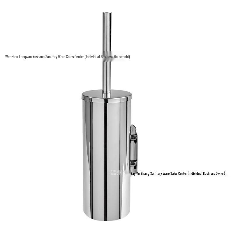 304 Stainless Steel No-Drill Hanging Toilet Brush Set with Deodorant