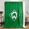 Green Blanket Set with Logo Designed Flannel Blanket for Bedroom, Living Room, Sofa, and Nap