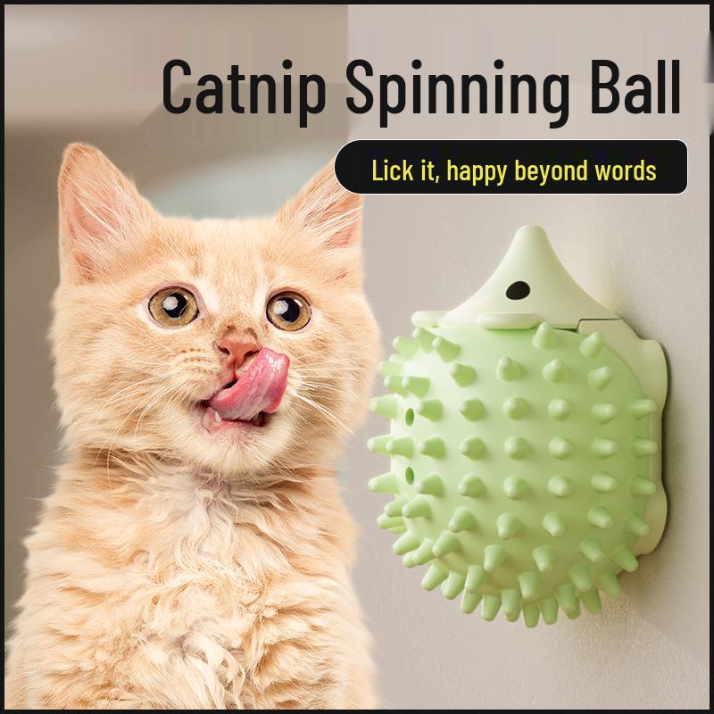 Hot-Selling Catnip Hedgehog Ball: Self-Play Toy for Cats - Cleans Teeth & Relieves Boredom