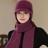 Neuer Stil Damenmode Winter Warmhalten Anzug Weiblich Dandy Mützen für Frauen Lässige Kaninchenfellmischung Strickmütze Wintermütze Set