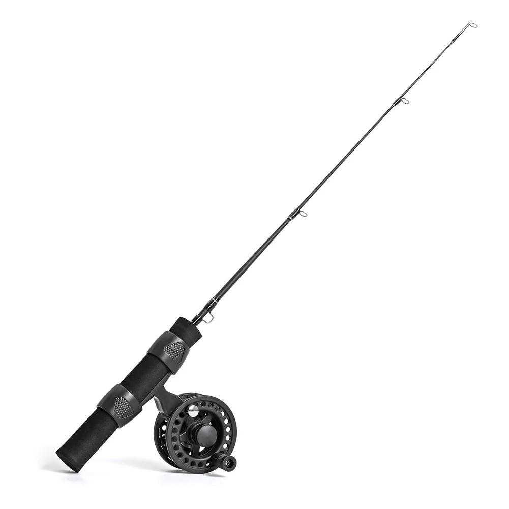 

LEO 51cm Winter Fishing Rod Fiberglass Fishing Pole with Reel Portable Ultra-short Antiskid Grip Tackle Pesca Fisherman Gear