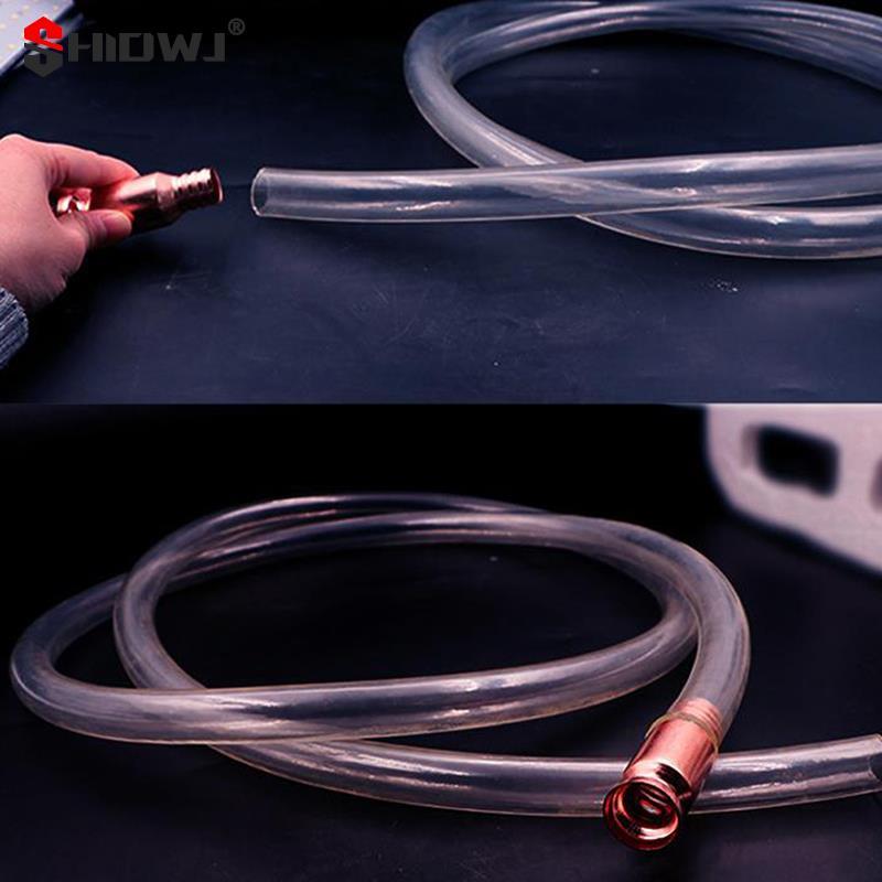 15mm 19mm Copper Siphon Filler Pipe Manual Pumping Oil Pipe Fittings Siphon Connector Gasline Fuel Water Shaker Siphon Hose