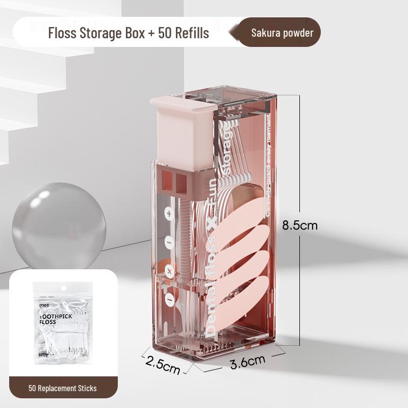 Automatic Pop-up Portable Mini Floss and Toothpick Storage Box