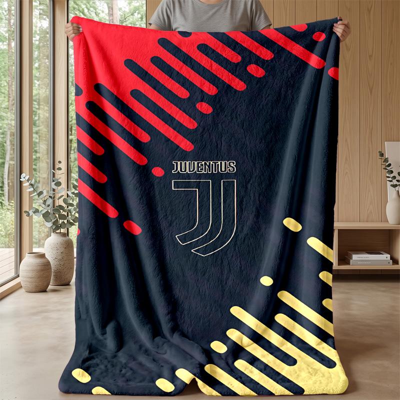 Coperta Tematica Juventus FC Morbida Coperta in Pile di Flanella Calda Leggera Coperta da Lancio per Casa Divano Letto