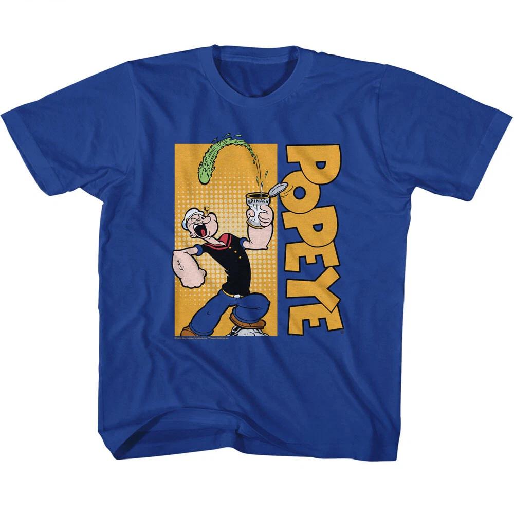 Popeye The Sailor Man Sqeezing Can Of Spinach Youth T Shirt