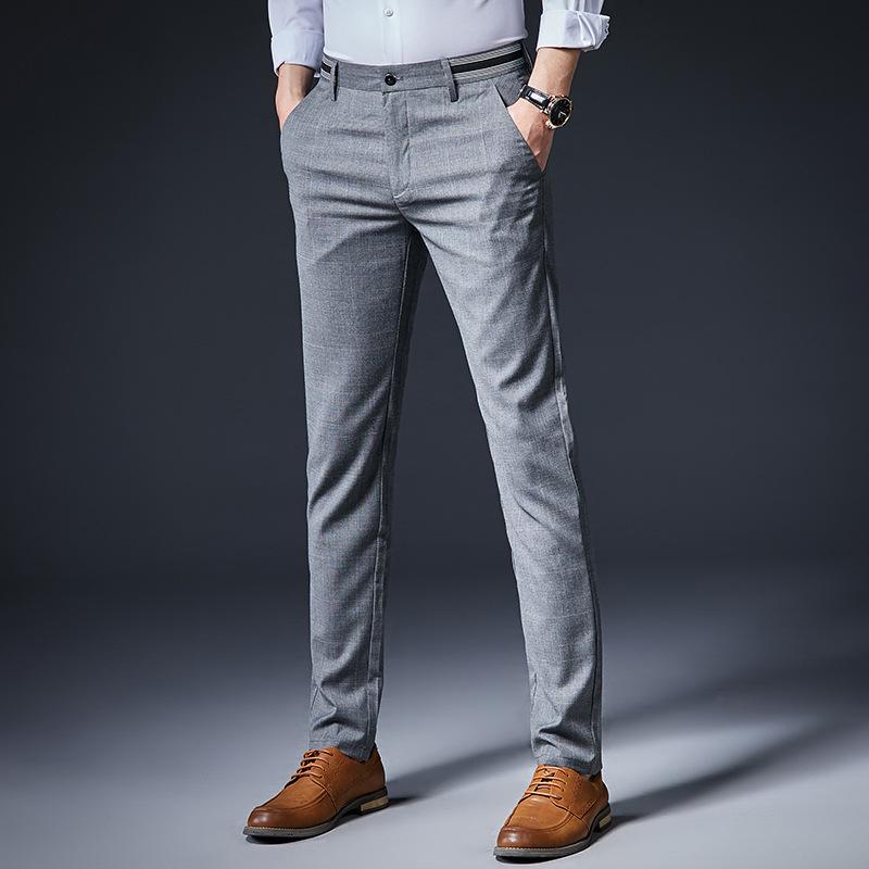Men's Slim Fit Plaid Stretch Pants (2025 Summer/Autumn New) - Go One Size Up for a Looser Fit