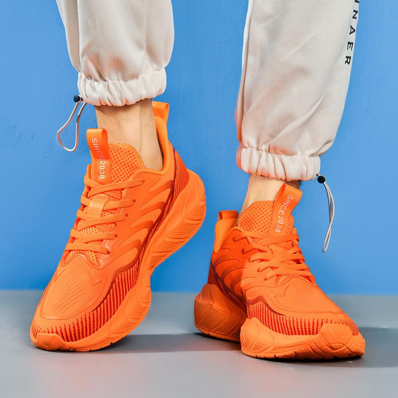 Fashion Trend Men's Sports Shoes Large Size Breathable Cushioning Casual Running Shoes Men's Live Brick and Mortar Store Hot Tide Shoes