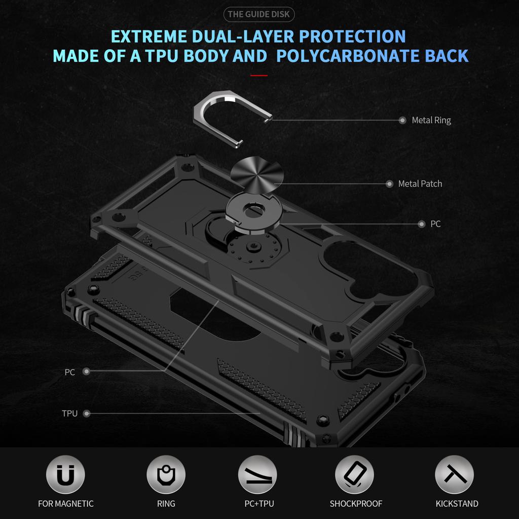 For Samsung Galaxy A37 5G Case PC + TPU Phone Cover with Kickstand