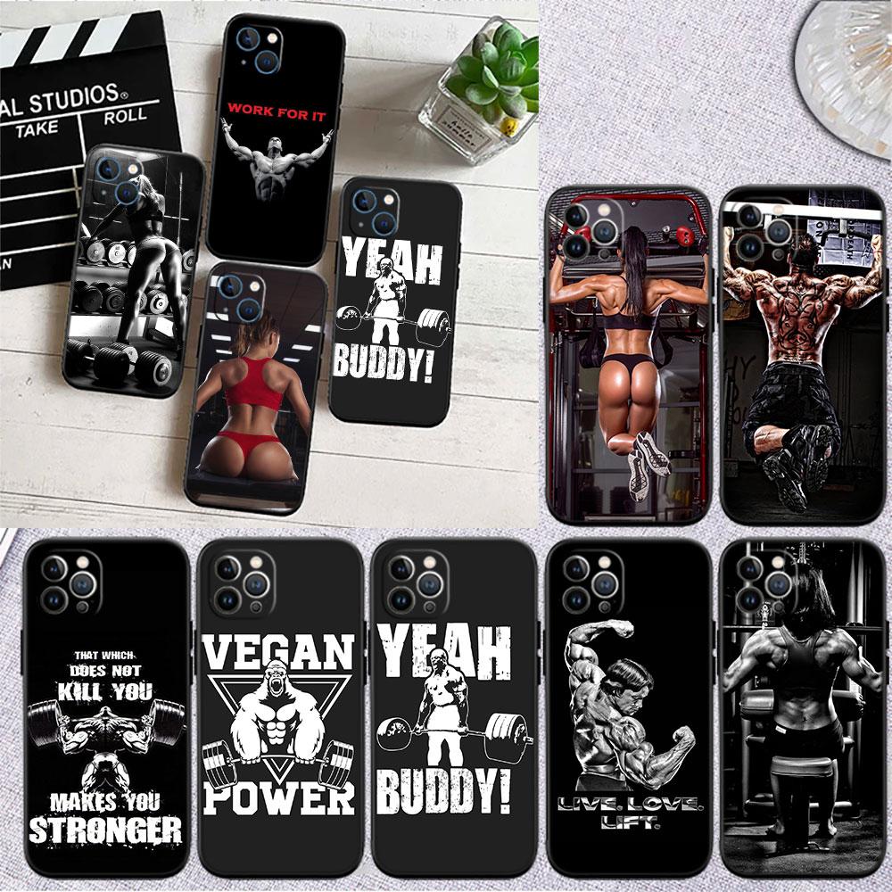 CJ20 Bodybuilding Gym Fitness Girl Soft Shell Phone Case for OPPO A3 Pro A72 A74 A76 A77 A77S A78 A79 A94 A95 A18 A40M A58