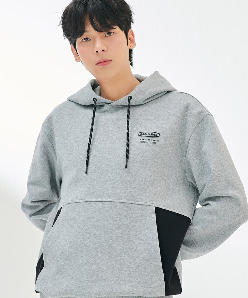 Men'S Color Block Hoodie-Dark5113B0B