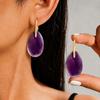 Women Natural Gem Water Drop Earrings European Popular Amethyst Lapis Lazuli Elegant Fashion Ear Accessory