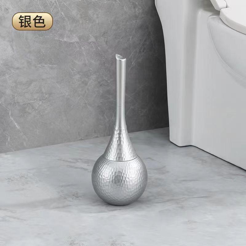 Luxury Gold Toilet Brush Set Replaceable Nylon Soft Bristle Brush Long Handle For WC Bathroom Accessories Cleaning Tools