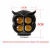 Universal Owl Shape 4-Lens Motorcycle LED Fog Lights, Dual Color White Yellow Driving Spotlights for HJG Scooter Bike,Waterproof Headlamp 1/2Pcs